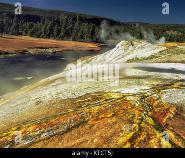 Yellowstone national park landscapes, Wyoming, United States of America Stock Photo