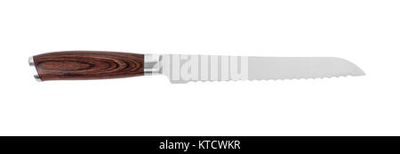 Bread knife isolated on white background with clipping path Stock Photo