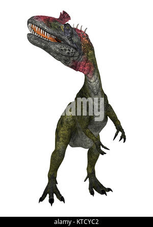 3D Rendering Dinosaur Cryolophosaurus on White Stock Photo