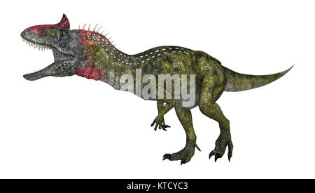 3D Rendering Dinosaur Cryolophosaurus on White Stock Photo
