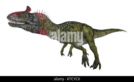 3D Rendering Dinosaur Cryolophosaurus on White Stock Photo