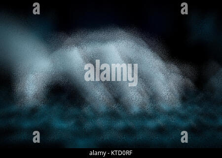 Human hand on keyboard,isolated, selective focus, shallow depth of field, concept of work & technology. Shot with motion blur effect. Stock Photo