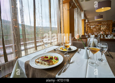 mixed food in modern restaurnat , holiday concept Stock Photo