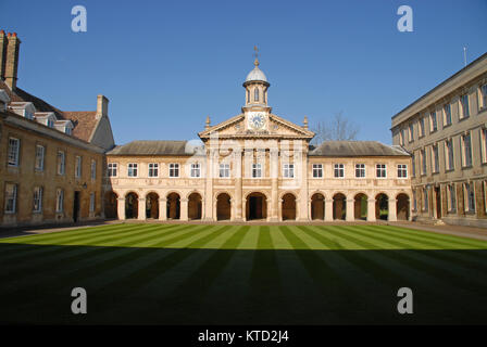 Cambridge, United Kingdom - April 18, 2015 Front Court at Emmanuel College Stock Photo