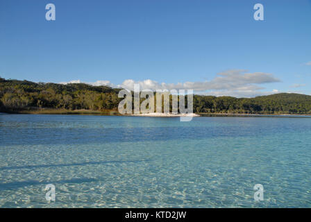 Clear water in Lake McKenzie on Fraser Island, Australia Stock Photo