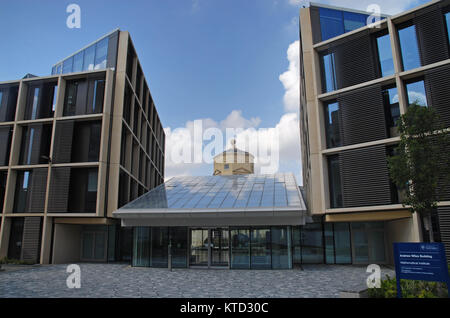 Oxford, United Kingdom - August 8, 2015: Andrew Wiles Building and Radcliffe Observatory Stock Photo