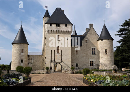 Chateau du Rivau, Loire Valley, France. GPS Coordinates: 47.1036°N 0.3233°E Stock Photo
