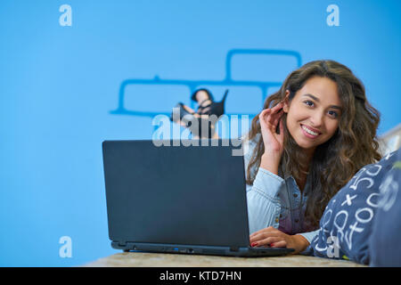 startup business, software developer working on computer at modern office Stock Photo