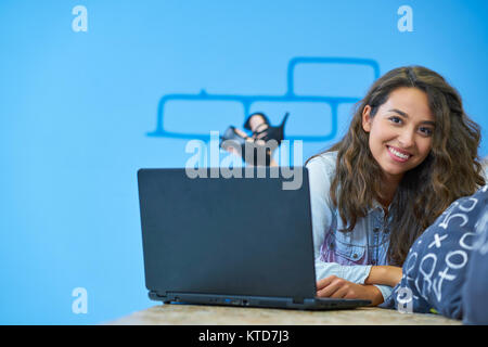 startup business, software developer working on computer at modern office Stock Photo