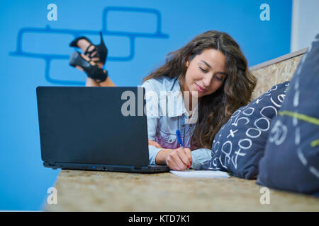startup business, software developer working on computer at modern office Stock Photo