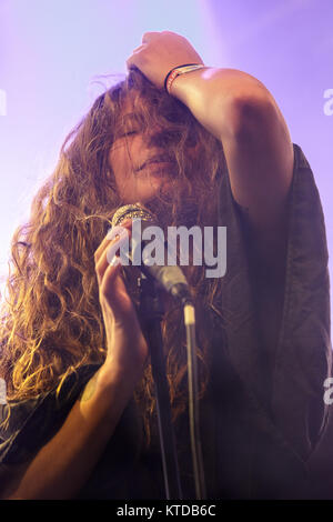 The Belgian heavy punk band Oathbreaker performs a live concert during ...