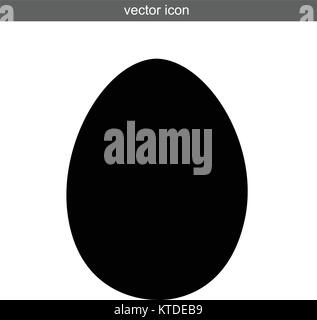 Egg vector icon isolated on white food symbol Stock Vector