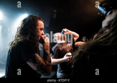 The American hardcore punk band Trash Talk performs a live concert at  Pumpehuset in Copenhagen. Here vocalist Lee Spielman is seen among the  concert crowds. Denmark, 13/03 2017 Stock Photo - Alamy