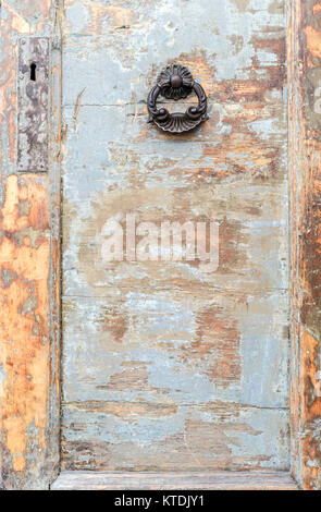 Detail of a historic wooden door in Verona in Italy Stock Photo