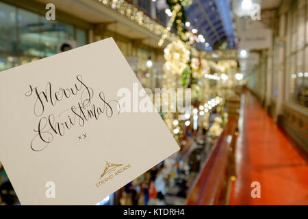 The Strand Arcade Interior Holiday Season Christmas Decorated, Sydney, NSW, Australia Stock Photo