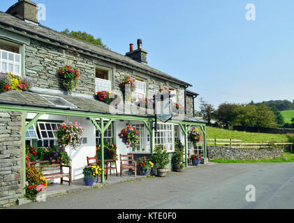 The Three Shires Pub Little Langdale Lake District National Park Stock Photo