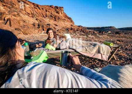 Sleep Out Experience at Huab Under Canvas, Damaraland, Namibia, Africa Stock Photo