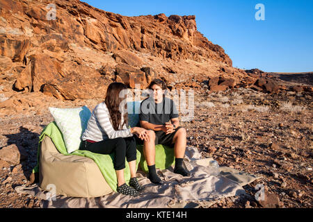 Sleep Out Experience at Huab Under Canvas, Damaraland, Namibia, Africa Stock Photo