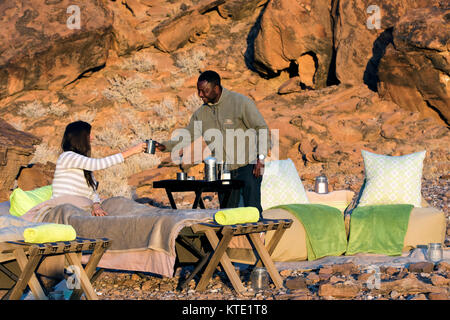 Sleep Out Experience at Huab Under Canvas, Damaraland, Namibia, Africa Stock Photo