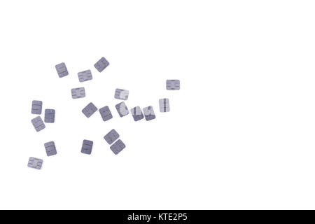 Mamy nano-SIM carsd isolated on white, subscriber identity module, 4FF mobile phone sim card, place for the text Stock Photo