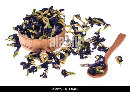 Organic blue flower tea. Studio Photo Stock Photo