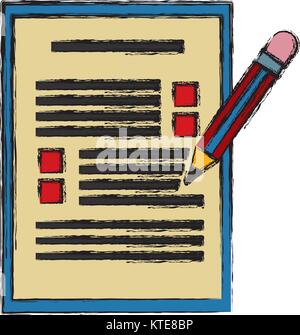 Checklist and pencil Stock Vector