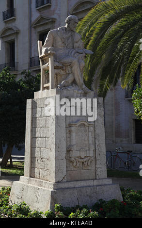 Statue of Painter Pinazo  1849 – 1916 Valencia Spain Stock Photo