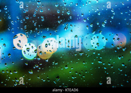 drops window colorfull background Stock Photo