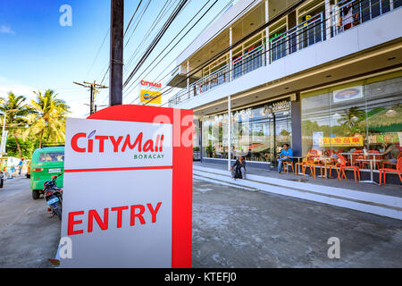 CityMall board on Nov 19, 2017 in Boracay Island, Aklan, Philippines. CityMall in Boracay is Local grocery store. Stock Photo