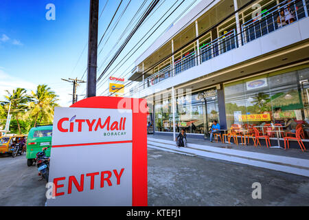 CityMall board on Nov 19, 2017 in Boracay Island, Aklan, Philippines. CityMall in Boracay is Local grocery store. Stock Photo