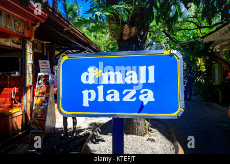 D Mall Plaza board on Nov 19, 2017 in Boracay, Aklan. D-Mall in Boracay consist of restaurants, souvenir shops, boutiques, convenience stores and othe Stock Photo