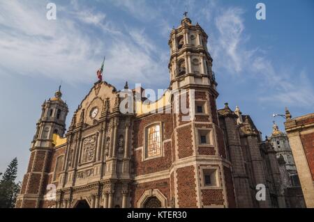 VILLA OF GUADALUPE, MEXICO CITY, DECEMBER 02, 2017 - Antique Basilica of Guadalupe today Expiatory Temple to Christ King. Stock Photo