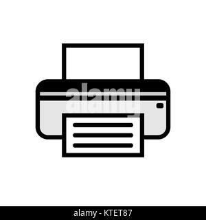 Printer fax icon Stock Vector