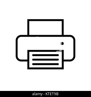 Printer icon in flat style. Stock Vector