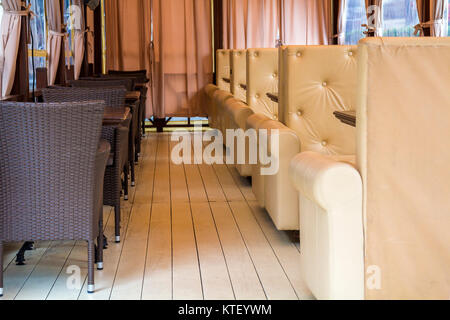 Interior of cafe in classical style with warm colors Stock Photo