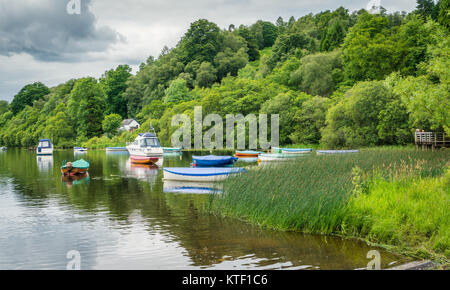 Scenic sight in Balmaha, village on the eastern shore of Loch Lomond in the council area of Stirling, Scotland. Stock Photo