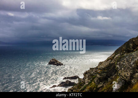 Seascape at Cabo Ortegal cape, the highest cliffs in Europe. Coruña province, Galicia, Spain, Europe Stock Photo