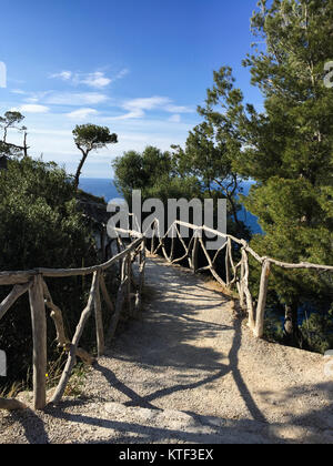 Path at the mediterranian sea Stock Photo