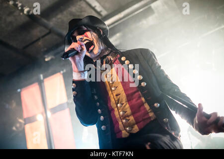 The Swedish heavy metal band Avatar performs a live concert at John Dee in Oslo. Here vocalist Johannes Eckerström is seen live on stage. Norway, 14/12 2016. Stock Photo