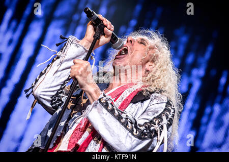 The American singer, songwriter and musician Dee Snider performs live at the show ‘We Love the 80s’ at Telenor Arena in Oslo. Dee Snider is known as the frontman of the band Twisted Sister. Norway, 26/04 2014. Stock Photo