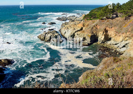 Pacific coast in Big Sur state parks in California. Stock Photo