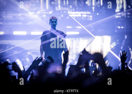 The Canadian singer and songwriter Justin Bieber performs a live concert at Telenor Arena in Oslo. The concert was part of the Purpose World Tour 2016. Norway, 23/09 2016. Stock Photo