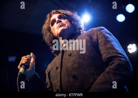 The English rock band Killing Joke performs a live concert at Rockefeller in Oslo. Here singer Jaz Coleman is seen live on stage. Norway, 30/11 2016. Stock Photo