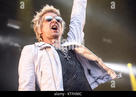 Singer James Michael of Sixx A.M. performing on the opening night of