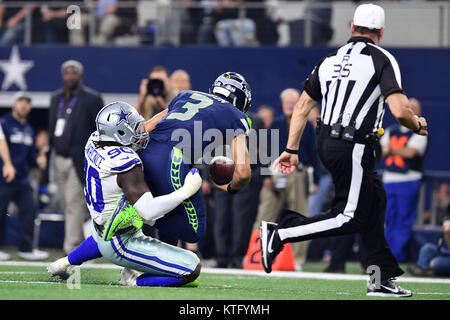 Seattle Seahawks defensive end DeMarcus Lawrence speaks to the media ...