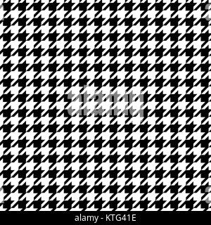 Seamless background image of black and white houndstooth check pattern Stock Vector