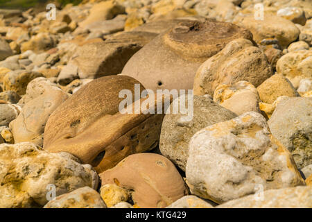 Stones at Osmington Bay, Osmington Mills, near Weymouth, Jurassic Coast, Dorset, UK Stock Photo
