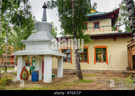 Buddhist datsan Dechen Ravzhalin in Arshan. Buryatia. Russia Stock Photo