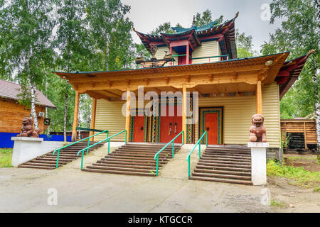 Buddhist datsan Dechen Ravzhalin in Arshan. Buryatia. Russia Stock Photo