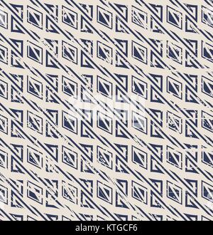 Seamless vintage worn out geometry pattern background Stock Vector